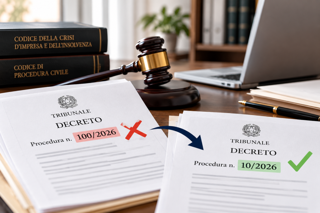 Decreto del giudice con un errore materiale: cosa deve fare il curatore